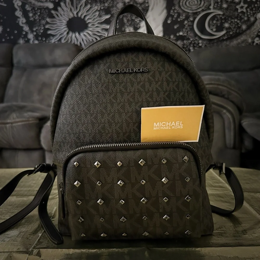 Michael Kors Black Studded Backpack - Picture 11 of 14